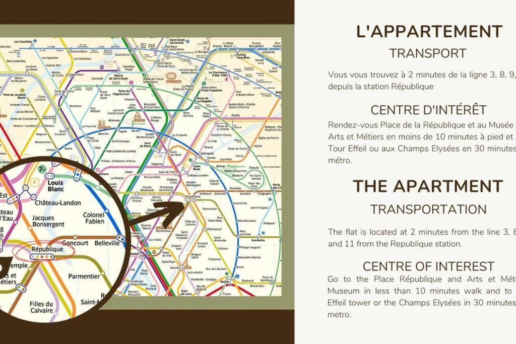 Appart 4Pers#1 Bedroom#Republique#Paris 3 Exteriör bild